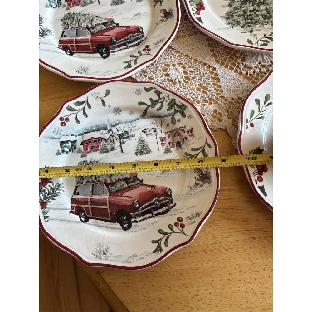 BHG Heritage Winter Forest Salad Plates | 8.75 in | Set of 6 Read Discription